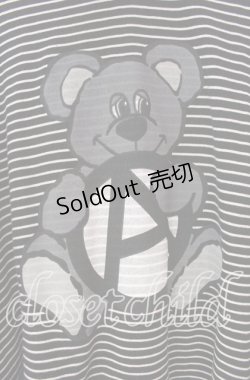 画像2: Candy Stripper / ANARCHY BEAR BORDER フーディ  ブラック×ホワイト O-25-11-11-043-PU-TO-IG-OS