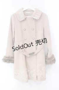 axes femme / レースカラーコート M ベージュ O-25-11-11-044-AX-CO-OW-OS