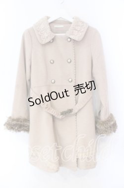 画像1: axes femme / レースカラーコート M ベージュ O-25-11-11-044-AX-CO-OW-OS