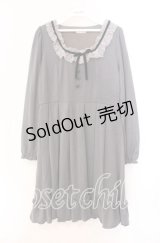 axes femme / ベロアリボンニットワンピース M グレー O-25-11-11-048-AX-OP-OW-OS