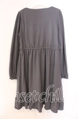 画像3: axes femme / ベロアリボンニットワンピース M グレー O-25-11-11-048-AX-OP-OW-OS