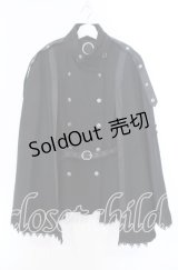 Ozz oneste / ケープコート  ブラック O-25-11-11-050-OO-CO-OW-OS