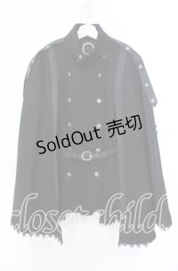 Ozz oneste / ケープコート  ブラック O-25-11-11-050-OO-CO-OW-OS