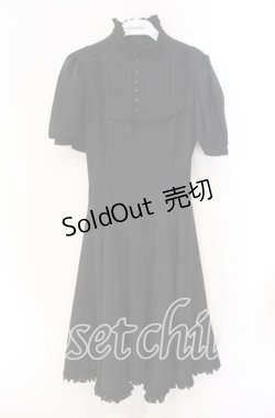 画像1: Na+H / 後ろリボンタックワンピース  ブラック O-25-11-11-051-PU-OP-OW-OS