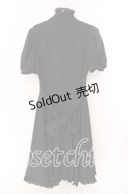 画像3: Na+H / 後ろリボンタックワンピース  ブラック O-25-11-11-051-PU-OP-OW-OS