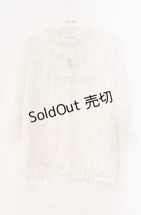 axes femme / アンティーク風レーストップス  アイボリー O-25-11-11-052-AX-TO-IG-OS