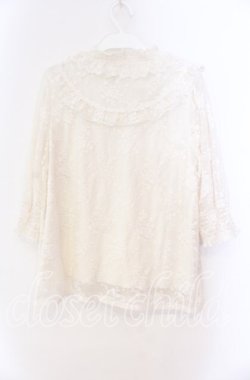 画像3: axes femme / アンティーク風レーストップス  アイボリー O-25-11-11-052-AX-TO-IG-OS