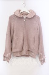 PINK HOUSE / ローンフリルフードニットパーカー  ピンク O-25-11-11-054-LO-JA-IG-OS