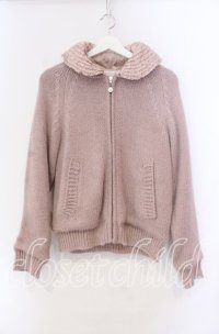 PINK HOUSE / ローンフリルフードニットパーカー  ピンク O-25-11-11-054-LO-JA-IG-OS