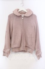 画像1: PINK HOUSE / ローンフリルフードニットパーカー  ピンク O-25-11-11-054-LO-JA-IG-ZT483 (1)