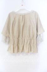 画像3: PINK HOUSE / レース切り替え起毛ジャケット  アイボリー O-25-11-11-056-LO-JA-IG-OS (3)