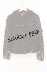 PINK HOUSE / ローズモチーフニット切り替えジャケット  ブラウン O-25-11-11-057-LO-JA-IG-ZI