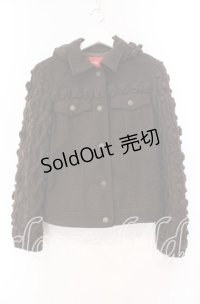 PINK HOUSE / ローズモチーフニット切り替えジャケット  ブラウン O-25-11-11-057-LO-JA-IG-ZI