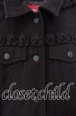 画像2: PINK HOUSE / ローズモチーフニット切り替えジャケット  ブラウン O-25-11-11-057-LO-JA-IG-OS