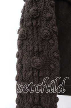 画像3: PINK HOUSE / ローズモチーフニット切り替えジャケット  ブラウン O-25-11-11-057-LO-JA-IG-OS