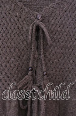 画像2: PINK HOUSE / 編みロングカーディガン  ブラウン O-25-11-11-058-LO-TO-IG-OS