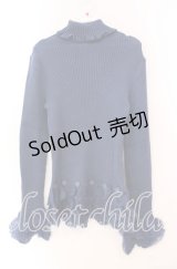 PINK HOUSE / フラワーモチーフモヘアニット  ネイビー O-25-11-11-059-LO-TO-IG-OS