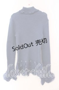 PINK HOUSE / フラワーモチーフモヘアニット  ネイビー O-25-11-11-059-LO-TO-IG-OS