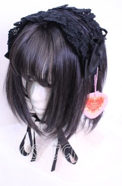 画像1: BABY, THE STARS SHINE BRIGHT / はしごレースのスピンドールヘッドドレス  クロ×クロ O-25-11-11-1036-BA-AC-IG-OS