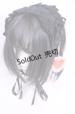 画像1: BABY, THE STARS SHINE BRIGHT / はしごレースのスピンドールヘッドドレス  クロ×クロ O-25-11-11-1036-BA-AC-IG-OS