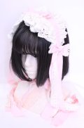 BABY, THE STARS SHINE BRIGHT / ロングリボンレースヘッドドレス  ピンク×シロ O-25-11-11-1038-BA-AC-IG-OS