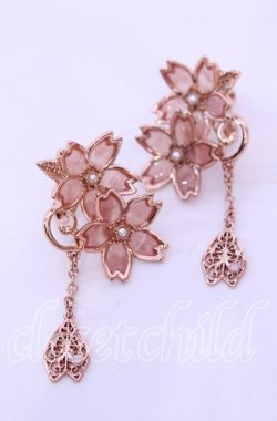 画像1: axes femme / サクラ装飾イヤリング  ピンク O-25-11-11-1043-AX-AC-OW-OS