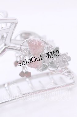 画像2: axes femme / いちごモチーフバンスクリップ  シルバー O-25-11-11-1045-AX-AC-OW-OS