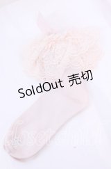 metamorphose / ラッセルレースクルーソックス 22〜24ｃｍ ピンク O-25-11-11-1047-ME-ZA-OW-OS