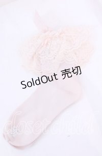 metamorphose / ラッセルレースクルーソックス 22〜24ｃｍ ピンク O-25-11-11-1047-ME-ZA-OW-OS