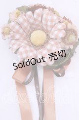 PINK HOUSE / ギンガムブーケコサージュ  オレンジ系 O-25-11-11-1048-LO-AC-OW-OS