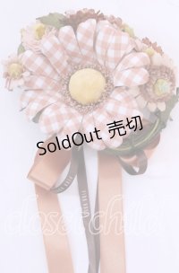 PINK HOUSE / ギンガムブーケコサージュ  オレンジ系 O-25-11-11-1048-LO-AC-OW-OS