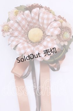 画像1: PINK HOUSE / ギンガムブーケコサージュ  オレンジ系 O-25-11-11-1048-LO-AC-OW-OS