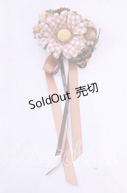 画像2: PINK HOUSE / ギンガムブーケコサージュ  オレンジ系 O-25-11-11-1048-LO-AC-OW-OS