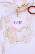 画像1: 【SALE】PINK HOUSE / バラ園うさぎアクリルバッグチャーム   O-25-11-11-1049-LO-ZA-OW-ZT422-F004 (1)