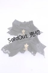 ALICE and the PIRATES / サテンリボンのチュールレースお袖とめ  クロ O-25-11-11-1052-PA-ZA-OW-OS