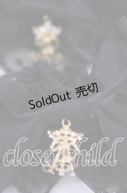 画像2: ALICE and the PIRATES / サテンリボンのチュールレースお袖とめ  クロ O-25-11-11-1052-PA-ZA-OW-OS