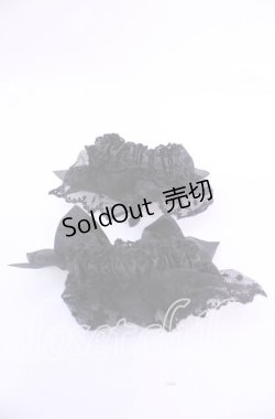 画像3: ALICE and the PIRATES / サテンリボンのチュールレースお袖とめ  クロ O-25-11-11-1052-PA-ZA-OW-OS