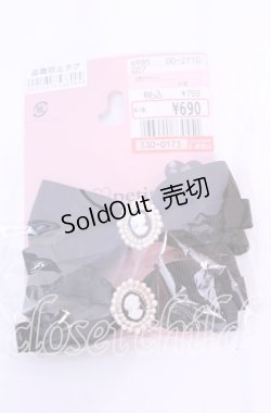 画像1: 【SALE】m petit by misako / AM2Pクリップ  クロ O-25-11-11-1056-LO-AC-IG-ZT422-F003