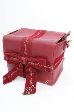 画像1: F i.n.t / プレゼントボックスバッグ  ワイン O-25-11-11-1004-CA-BG-OW-OS