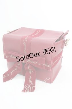 画像1: F i.n.t / プレゼントボックスバッグ  ワイン O-25-11-11-1004-CA-BG-OW-OS