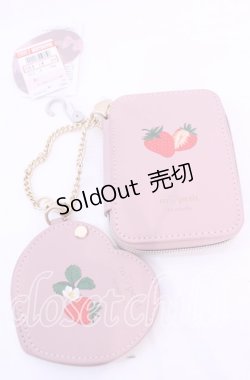 画像1: m petit by misako / AMハートミラーツキポーチ  ピンク O-25-11-11-1060-LO-ZA-IG-OS