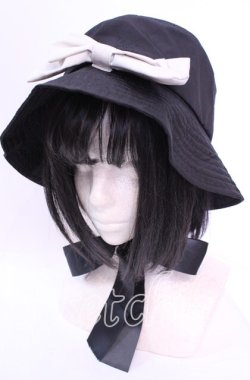 画像1: m petit by misako / サンリオコラボリボンバケットハット  クロ O-25-11-11-1064-LO-AC-OW-OS
