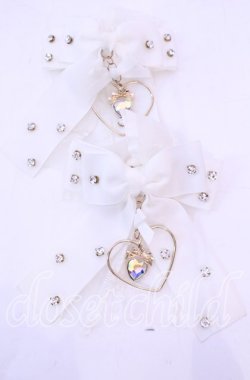 画像1: LIZ LISA / ハートチャームクリップ  シロ O-25-11-11-1069-LO-AC-OW-OS