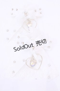 画像1: 【SALE】LIZ LISA / ハートチャームクリップ  シロ O-25-11-11-1069-LO-AC-OW-ZT168-F006