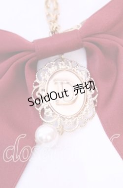 画像2: DearMyLove / イニシャルチャームリボンクリップ  ワイン O-25-11-11-1072-EL-ZA-OW-ZT168-F006