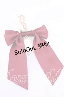 画像3: DearMyLove / イニシャルチャームリボンクリップ  ワイン O-25-11-11-1072-EL-ZA-OW-ZT168-F006