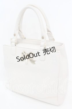 画像1: axes femme POETIQUE / リボンエンボス推し活バッグ  アイボリー O-25-11-11-1006-AX-BG-OW-ZT274