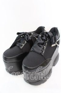 DearMyLove / 2連パールスニーカーパンプス【チェーン付属タイプ】 23.5ｃｍ クロ O-25-11-11-1015-EL-SH-OW-ZT-K003