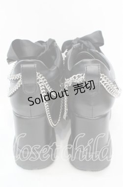 画像3: 【SALE】DearMyLove / 2連パールスニーカーパンプス【チェーン付属タイプ】 23.5ｃｍ クロ O-25-11-11-1015-EL-SH-OW-ZT-K003