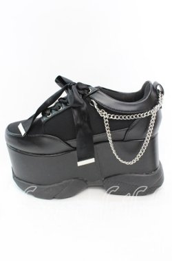 画像5: DearMyLove / 2連パールスニーカーパンプス【チェーン付属タイプ】 23.5ｃｍ クロ O-25-11-11-1015-EL-SH-OW-OS